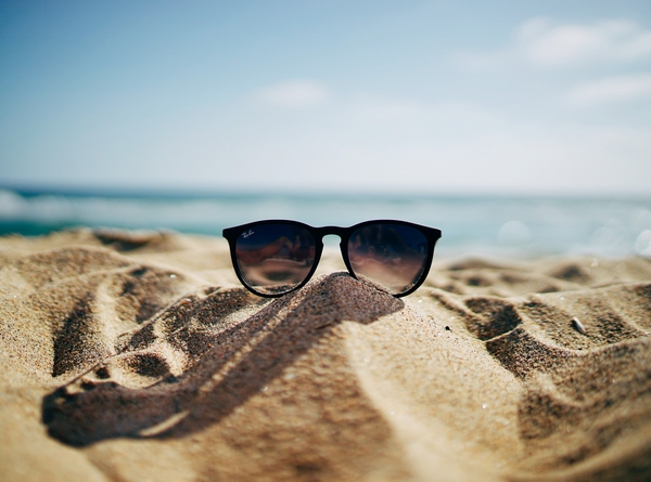 Sunglasses on the beach